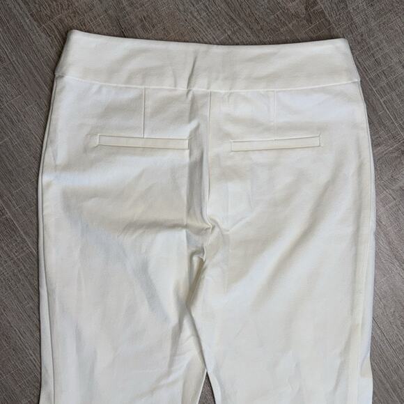 DEREK LAM 10 CROSBY Soft White Lucia Front Slit Trousers Women’s - Picture 9 of 12